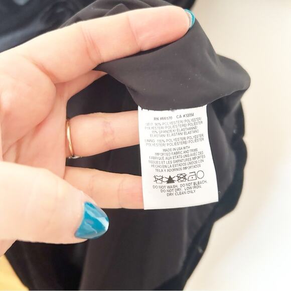 Anthropologie Hutch Black Velvet Puff Sleeve Ruched Mini Dress Off Shoulder Sz 8 - Picture 3 of 8